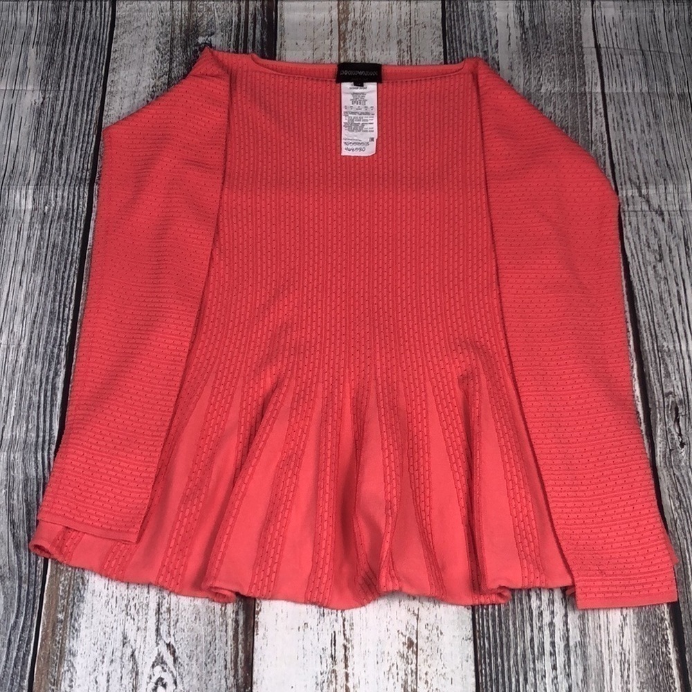 EMPORIO ARMANI Peach Flare Long Sleeve Blouse W46